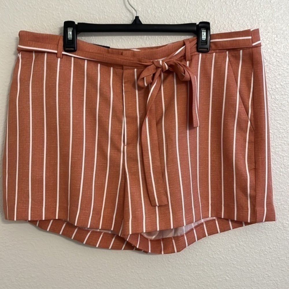 COPY - Banana Republic Coral Striped High-Waisted 4 Inch Shorts /18